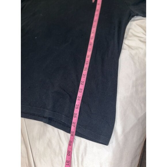 AllSaints Black Embroidered Logo Relaxed Fit100% Cotton T-Shirt Men's Size XXL - Picture 5 of 7